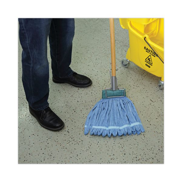 Microfiber Looped-End Wet Mop Heads, Medium, Blue, 12/carton, 12/carton - Image 5