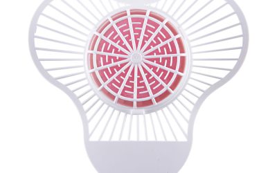 Urinal Screen With Para Deodorizer Block, Cherry Scent, 3 Oz, Red/white, 12/box