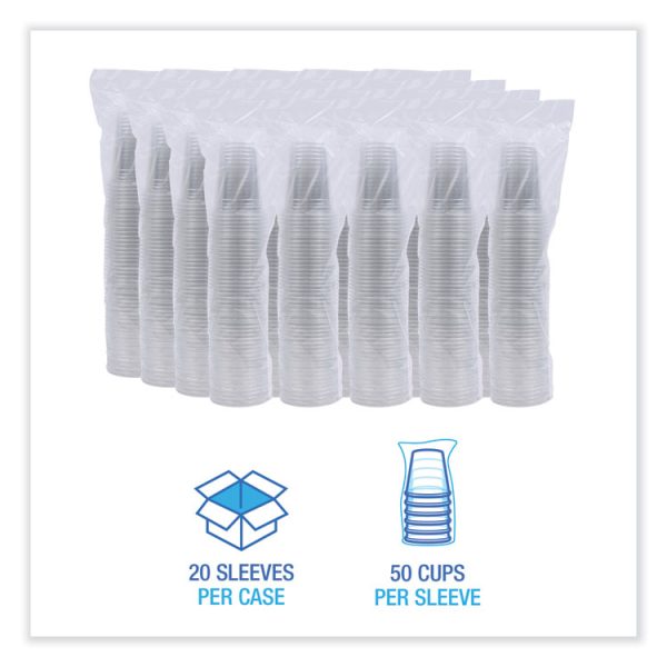 Clear Plastic Cold Cups, 16 oz, PET, 50 Cups/Sleeve, 20 Sleeves/Carton - Image 2