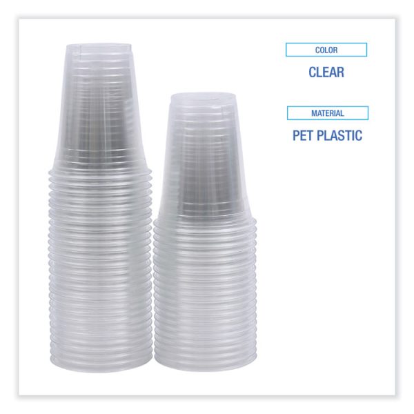 Clear Plastic Cold Cups, 16 oz, PET, 50 Cups/Sleeve, 20 Sleeves/Carton - Image 3