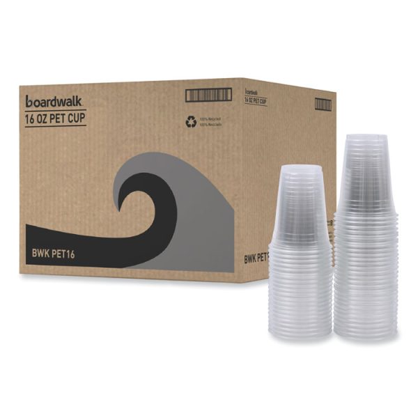 Clear Plastic Cold Cups, 16 oz, PET, 50 Cups/Sleeve, 20 Sleeves/Carton - Image 8