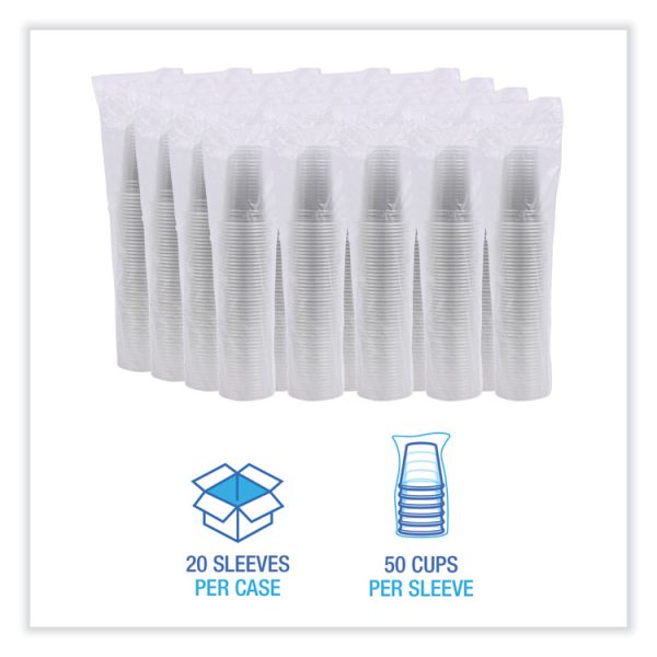 Clear Plastic Cold Cups, 20 oz, PET, 50 Cups/Sleeve, 20 Sleeves/Carton - Image 2