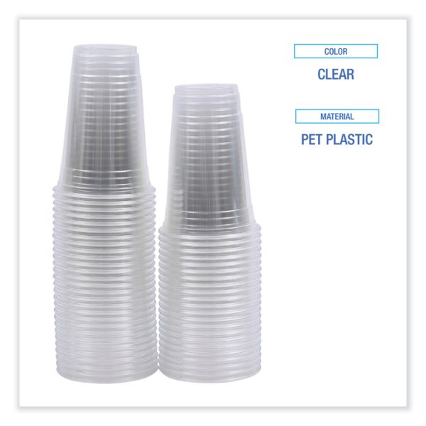 Clear Plastic Cold Cups, 20 oz, PET, 50 Cups/Sleeve, 20 Sleeves/Carton - Image 3