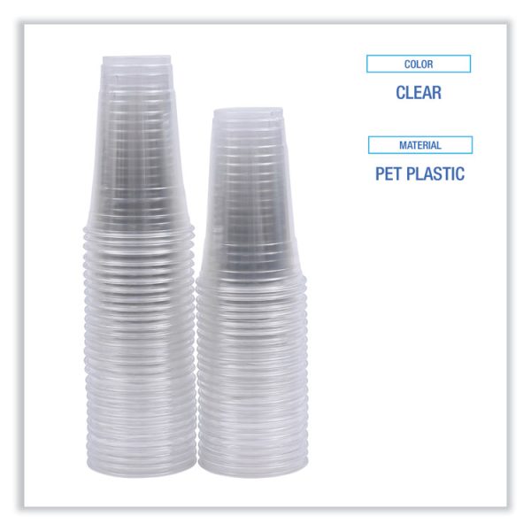 Clear Plastic Cold Cups, 24 oz, PET, 50 Cups/Sleeve, 12 Sleeves/Carton - Image 3