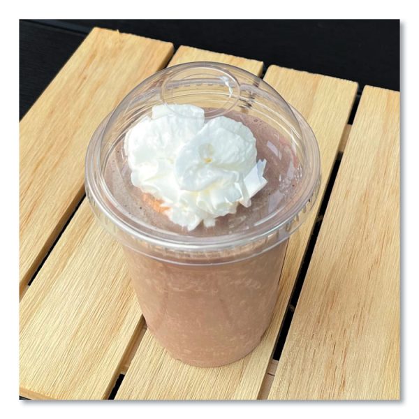 PET Cold Cup Dome Lids, Fits 9 oz to 10 oz PET Cups, Clear, 1,000/Carton - Image 3
