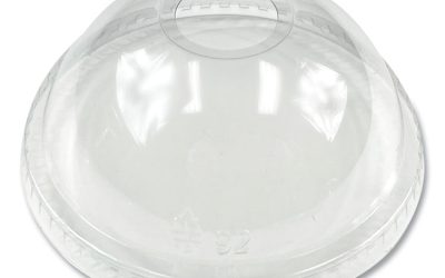 PET Cold Cup Dome Lids, Fits 9 oz to 10 oz PET Cups, Clear, 1,000/Carton