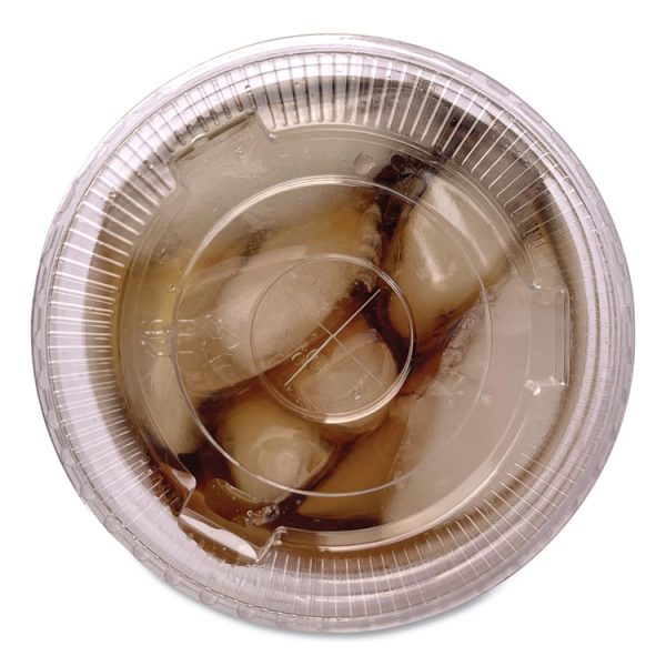 Crystal-Clear Cold Cup Straw-Slot Lids, Fits 9 to 10 oz PET Cups, 1,000/Carton - Image 2