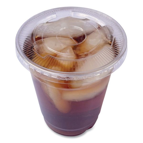 Crystal-Clear Cold Cup Straw-Slot Lids, Fits 9 to 10 oz PET Cups, 1,000/Carton - Image 4