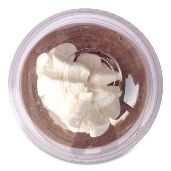 PET Cold Cup Dome Lids, Fits 9 oz Squat/12 oz PET Cups, Clear, 1,000/Carton - Image 2