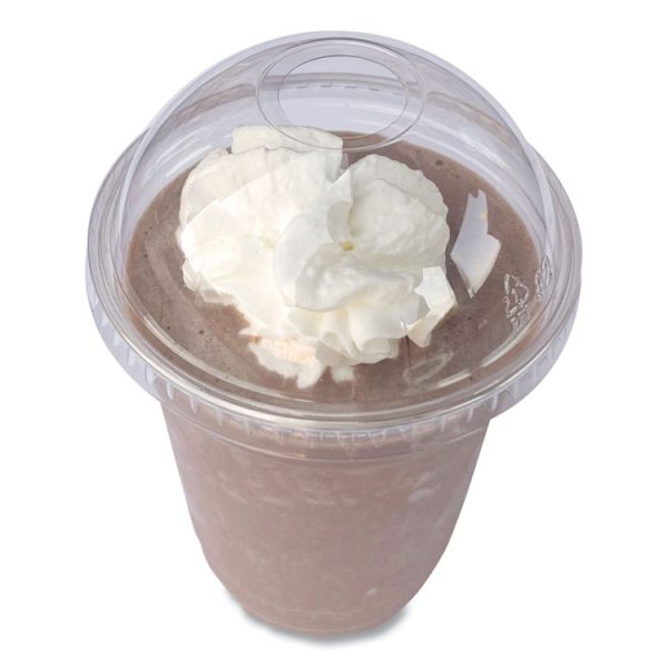 PET Cold Cup Dome Lids, Fits 9 oz Squat/12 oz PET Cups, Clear, 1,000/Carton - Image 4