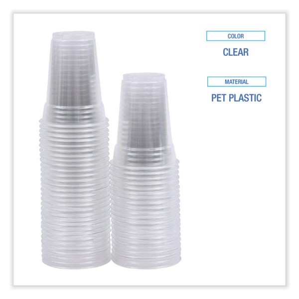 Clear Plastic Cold Cups, 9 oz, PET, 50 Cups/Sleeve, 20 Sleeves/Carton - Image 3