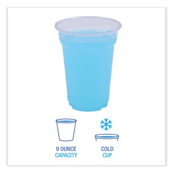 Clear Plastic Cold Cups, 9 oz, PET, 50 Cups/Sleeve, 20 Sleeves/Carton - Image 4