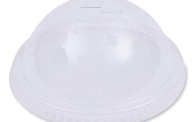 PET Cold Cup Dome Lids, Fits 12 oz Squat and 14 to 24 oz Plastic Cups, Clear, 100 Lids/Sleeve, 10 Sleeves/Carton