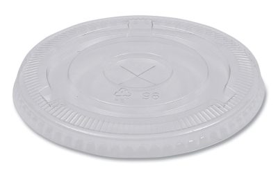 PET Cold Cup Lids, Fits 12 oz Squat and 14 to 24 oz Plastic Cups, Clear, 100/Sleeve, 10 Sleeves/Carton