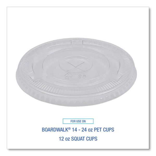 PET Cold Cup Lids, Fits 12 oz Squat and 14 to 24 oz Plastic Cups, Clear, 100/Sleeve, 10 Sleeves/Carton - Image 5