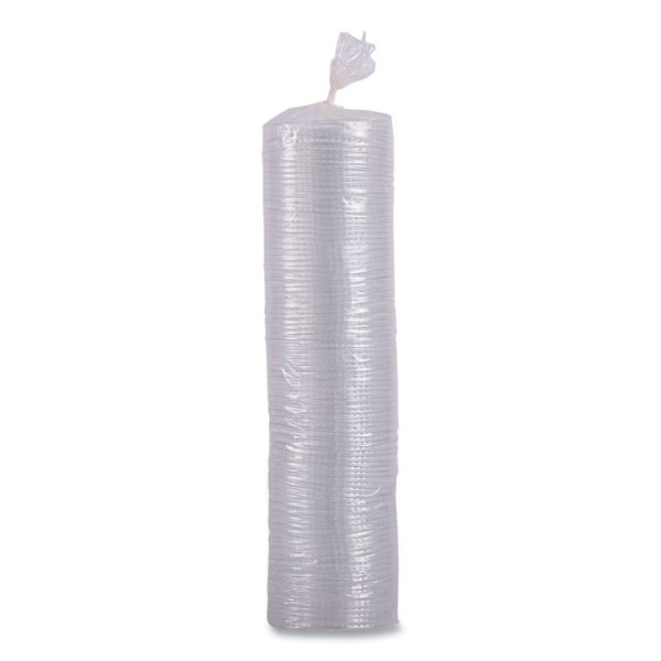PET Cold Cup Lids, Fits 12 oz Squat and 14 to 24 oz Plastic Cups, Clear, 100/Sleeve, 10 Sleeves/Carton - Image 6