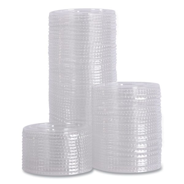 PET Cold Cup Lids, Fits 12 oz Squat and 14 to 24 oz Plastic Cups, Clear, 100/Sleeve, 10 Sleeves/Carton - Image 7