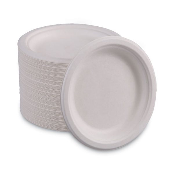 Bagasse Dinnerware, Plate, 6" Dia, White, 1,000/carton - Image 2