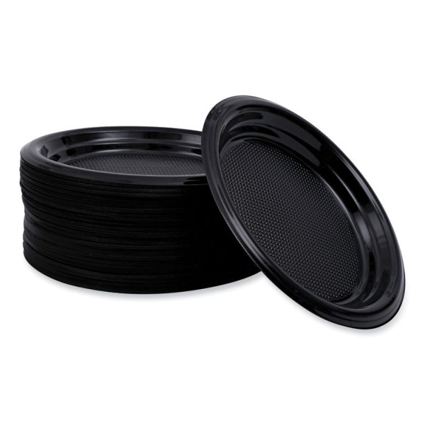 Hi-Impact Plastic Dinnerware, Plate, 6" Dia, Black, 1,000/carton - Image 6