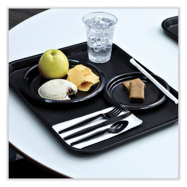 Hi-Impact Plastic Dinnerware, Plate, 6" Dia, Black, 1,000/carton - Image 5