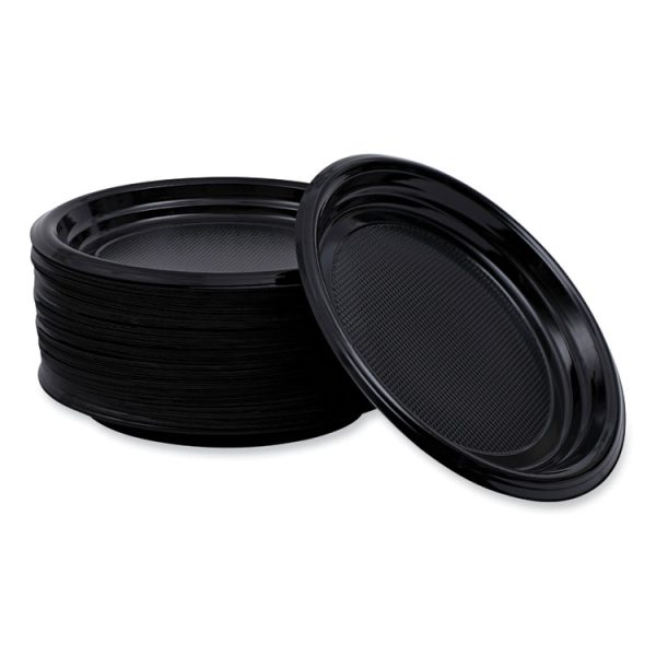 Hi-Impact Plastic Dinnerware, Plate, 9" Dia, Black, 500/carton - Image 6