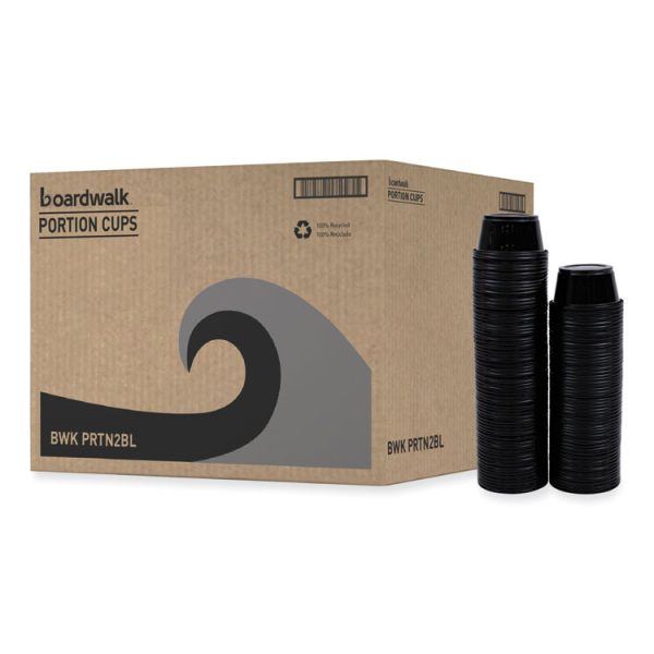 Souffle/Portion Cups, 2 oz, Polypropylene, Black, 125 Cups/Sleeve, 20 Sleeves/Carton - Image 8