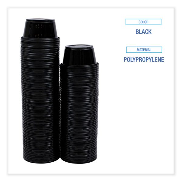 Souffle/Portion Cups, 2 oz, Polypropylene, Black, 125 Cups/Sleeve, 20 Sleeves/Carton - Image 3