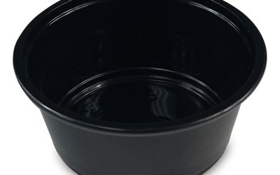 Souffle/Portion Cups, 3.25 oz, Polypropylene, Black, 2,500/Carton
