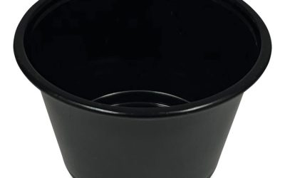 Souffle/Portion Cups, 4 oz, Polypropylene, Black, 2,500/Carton
