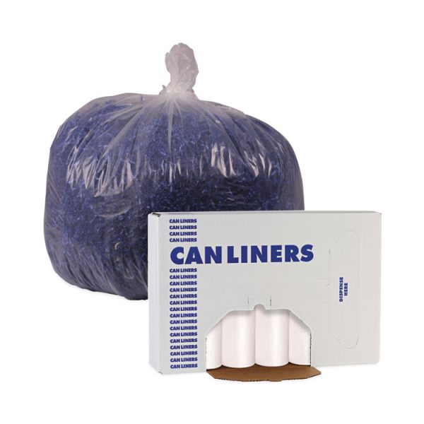 High Density Industrial Can Liners Coreless Rolls, 33 gal, 16 mic, 33 x 40, Natural, 25 Bags/Roll, 10 Rolls/Carton - Image 6