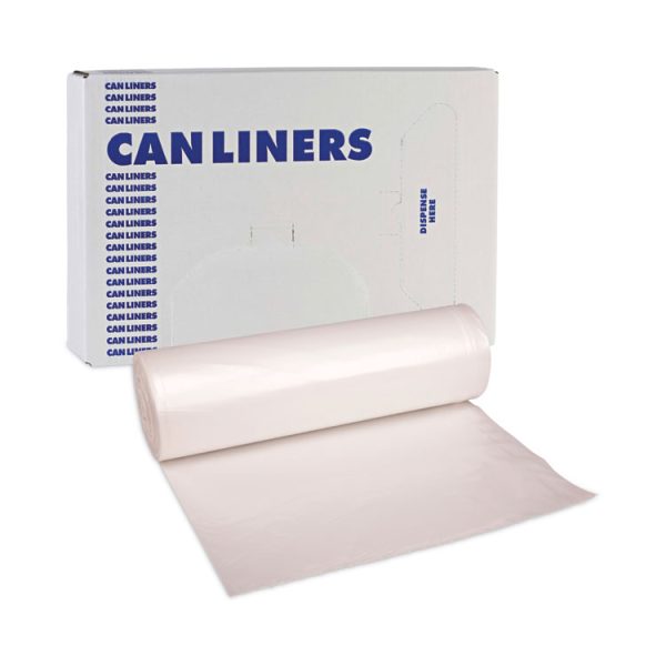 High Density Industrial Can Liners Coreless Rolls, 45 gal, 13 mic, 40 x 48, Natural, 25 Bags/Roll, 10 Rolls/Carton - Image 7