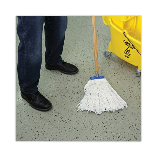 Cut-End Lie-Flat Mop Head, Rayon, 16oz, White, 12/carton - Image 5