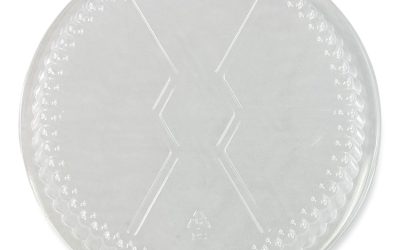 Round Aluminum To-Go Container Lids, Dome Lid, 7″, Clear, Plastic, 500/carton