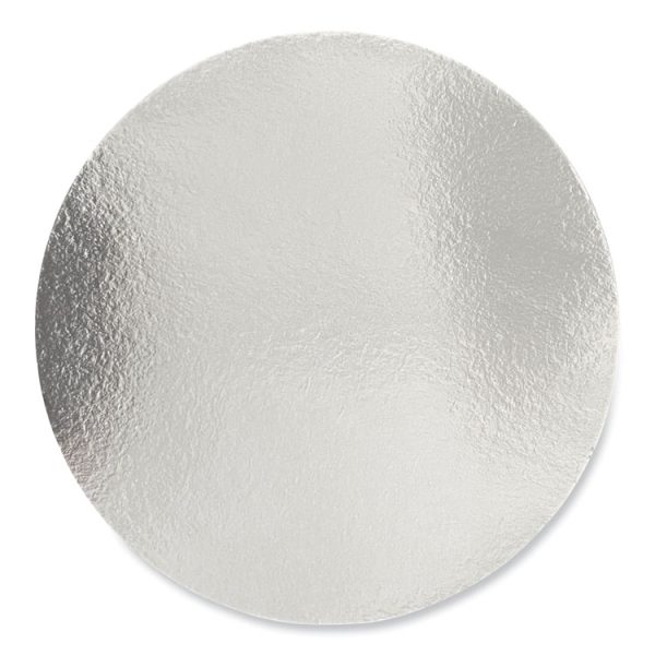 Round Aluminum To-Go Container Lids, Flat Lid, 9", Silver, Paper, 500/carton