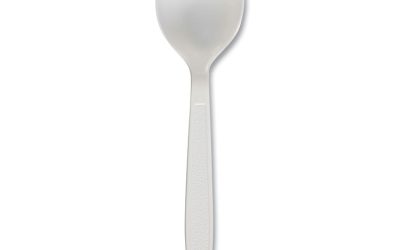 Heavyweight Polypropylene Cutlery, Soup Spoon, White, 1000/carton