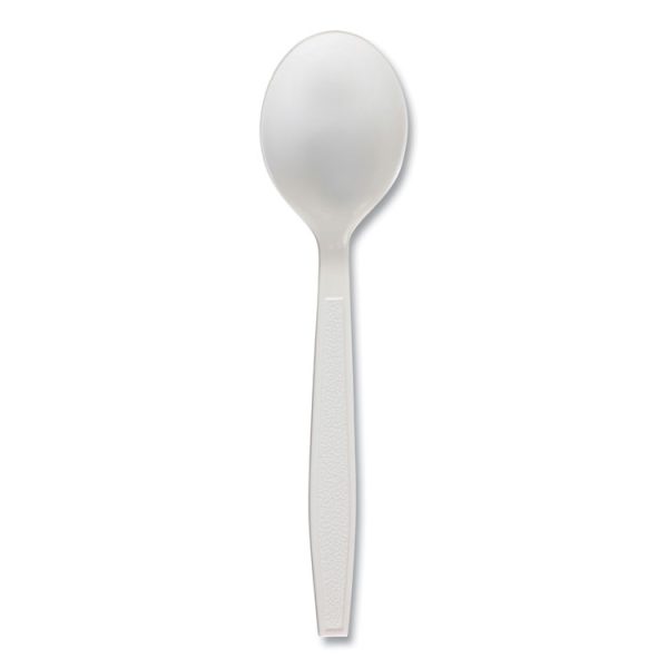 Heavyweight Polypropylene Cutlery, Soup Spoon, White, 1000/carton