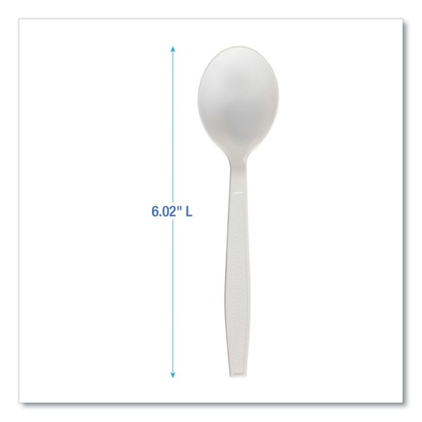 Heavyweight Polypropylene Cutlery, Soup Spoon, White, 1000/carton - Image 3