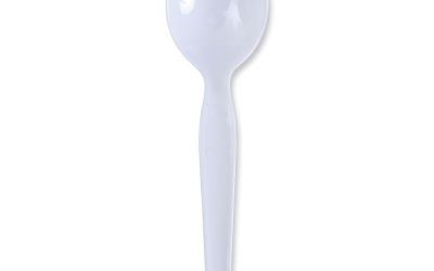 Heavyweight Polystyrene Cutlery, Soup Spoon, White, 1000/carton