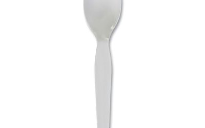Heavyweight Polystyrene Cutlery, Teaspoon, White, 1000/carton