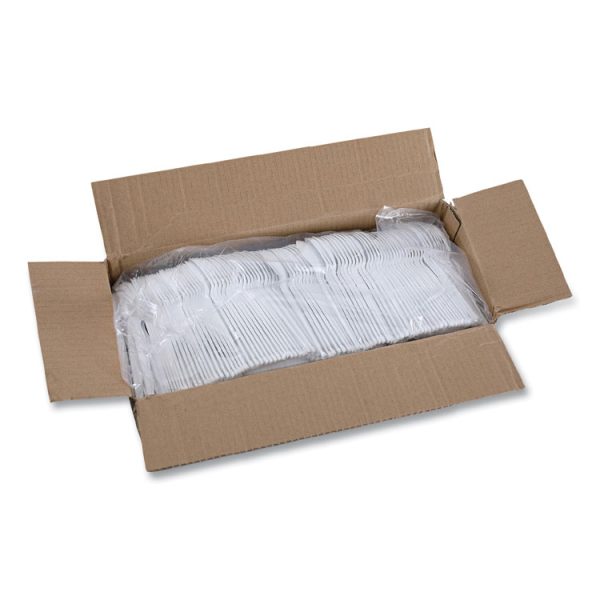 Heavyweight Polystyrene Cutlery, Teaspoon, White, 1000/carton - Image 6