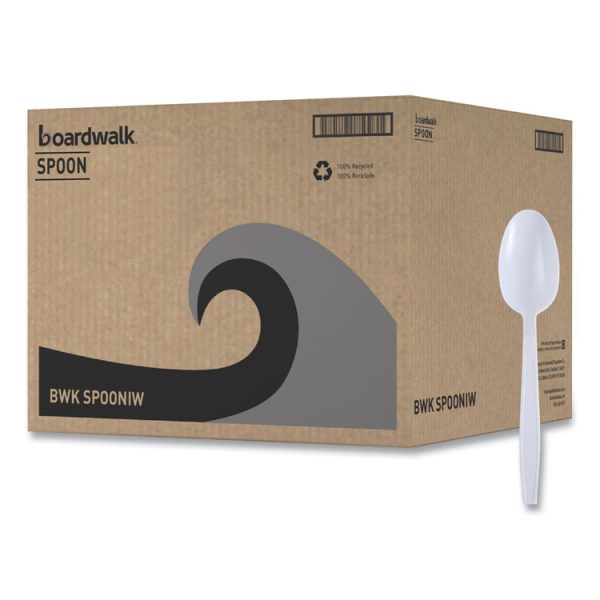 Mediumweight Wrapped Polypropylene Cutlery, Teaspoon, White, 1,000/carton - Image 8
