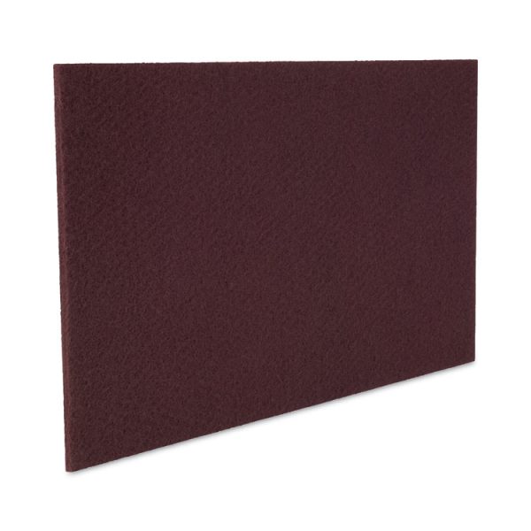Deep Scrub Pads, 20 x 14, Maroon, 10/Carton - Image 3