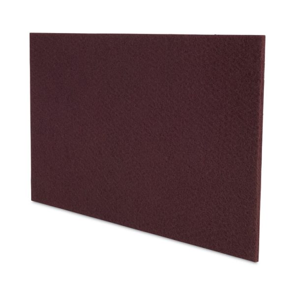 Deep Scrub Pads, 20 x 14, Maroon, 10/Carton - Image 4