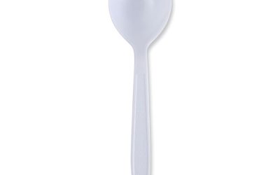 Heavyweight Wrapped Polypropylene Cutlery, Soup Spoon, White, 1,000/carton