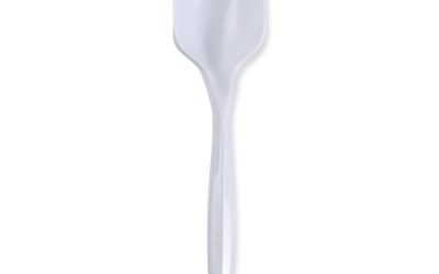 Mediumweight Wrapped Polypropylene Cutlery, Soup Spoon, White, 1,000/carton