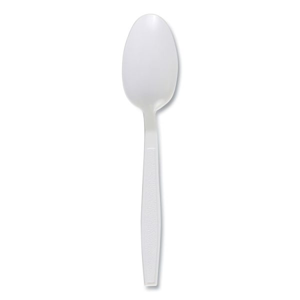 Heavyweight Polypropylene Cutlery, Teaspoon, White, 1000/carton