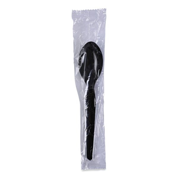 Heavyweight Wrapped Polystyrene Cutlery, Teaspoon, Black, 1,000/carton - Image 7