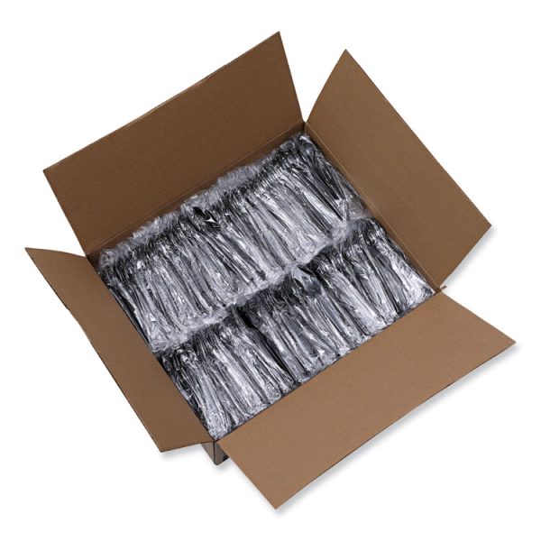 Heavyweight Wrapped Polystyrene Cutlery, Teaspoon, Black, 1,000/carton - Image 9
