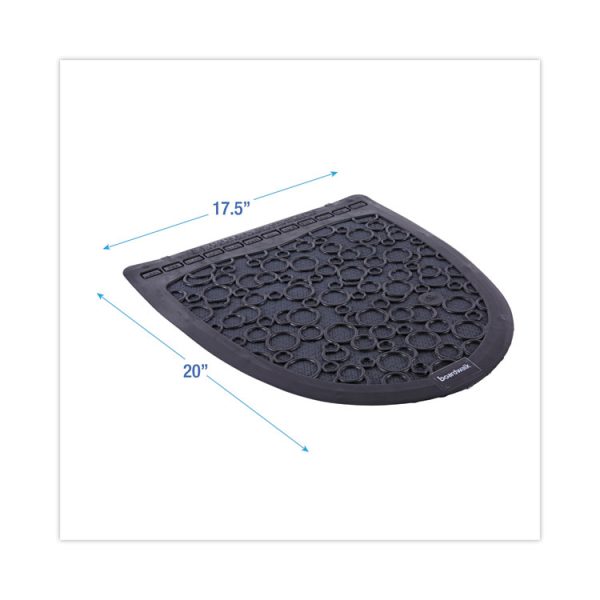 Urinal Mat 2.0, Rubber, 17.5 X 20, Black/black, 6/carton - Image 2