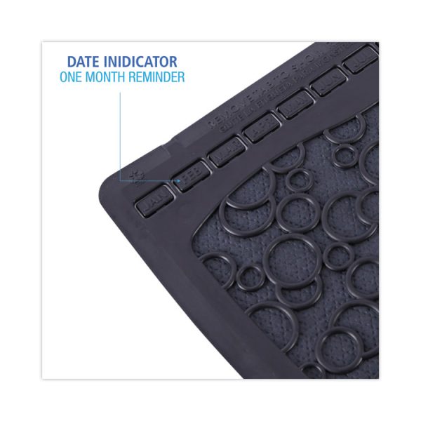 Urinal Mat 2.0, Rubber, 17.5 X 20, Black/black, 6/carton - Image 3
